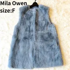 新品未使用タグ付き✨ミラオーウェン 2024年ノーカラーロングファーベスト