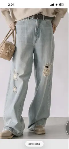 リヴドロワ/MONNモン/ rag/デニム/ジーンズ/38RIVE DROITE