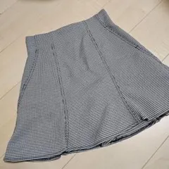 【S　0】スナイデルハイウエストスカショーパン ヘムフレアスカショーパン 千鳥柄