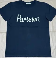 キツネティー パリジャンプリントロゴ Tシャツ 黒色 Mサイズ PARISIEN