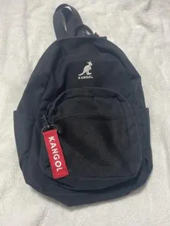 KANGOL ブラック リュック メッシュポケット子供 カバン リュックサック