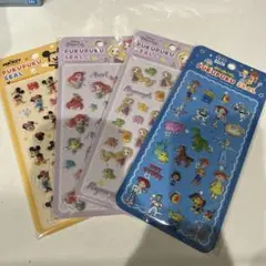ぷくぷくシール　ディズニーキャラクターシール　4シートセット