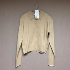 ★DISCOAT〜モチモチ衿付きカーディガン　ベージュ　新品未使用★