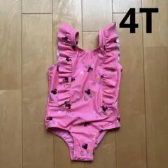 Disney ミッキー柄 水着 4歳用 ピンク