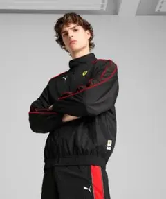 26年 Puma フェラーリ フードジャケット リバーシブル XL 裏表 赤白 