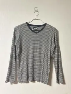 PPFM Border V-Neck Long Sleeve Tee Y2Kのサムネイル