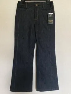 Leilian レリアン•デニムパンツ•セミフレア•大きめ9号のサムネイル