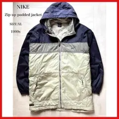 【1999年製】 ナイキ ジップアップパデットジャケット XLサイズ