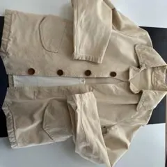 45RPM ベージュ ボタン付きジャケット