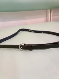 MaxMara ブラックエナメルレザー ベルト サイズ40