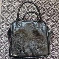 COOCO 黒ショルダーバッグ ダブルファスナーのサムネイル