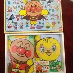 y*m様 ★　アンパンマン フェイスタオル 2枚セット　BANDAI　年代物　*
