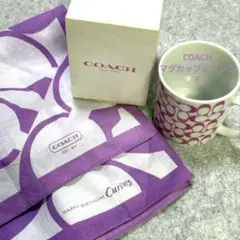 COACH カーブスコラボ　マグカップ　ハンカチおまけ　非売品　誕生日