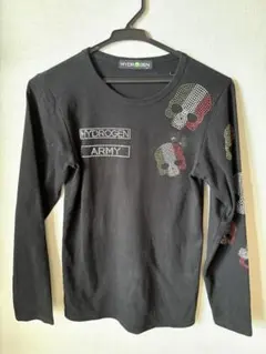HYDROGEN ハイドロゲン スカル ラインストーン ロングTシャツ Mサイズのサムネイル