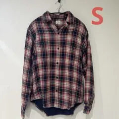 メンズシャツ　S チェック柄 BACK NUMBER ライトオン