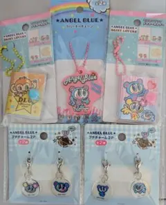ANGEL BLUE ラバーキーチェーン メモキーホルダー プチチャームセット