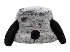 ユニバ スヌーピー 帽子 グレー