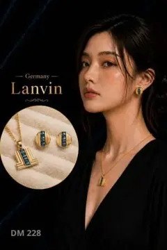 Germany LANVIN ヴィンテージ ネックレス イヤリング セットのサムネイル