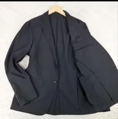 ユニクロ　春夏　感動ジャケット　ポリエステル　ブラック　L