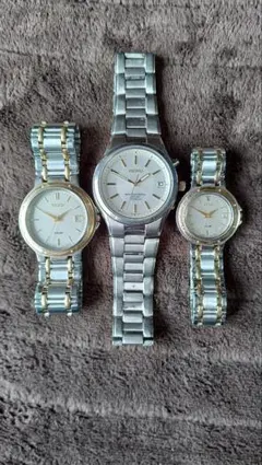 セイコー　ソーラー　電波制御　日付表示　夜光針　チタン製メンズ腕時計