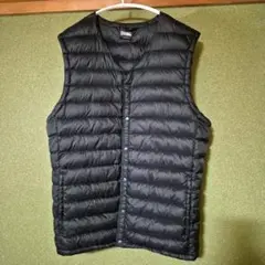 FIRST DOWN ブラック ダウンベスト L