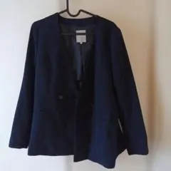 LEPSIM ネイビー ノーカラージャケット M