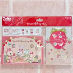 ダッフィー ハートフェルトストロベリーギフト　ポストカード　新品未開封