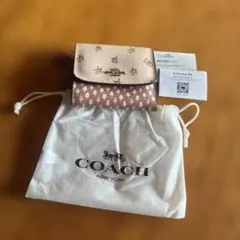 新品未使用✨✨COACH ♥️花柄 三つ折り財布 ピンク