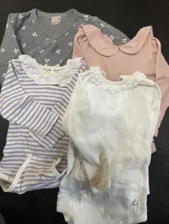 ベビー 肌着 ロンパース セットpetit main 他　80 ボディースーツ