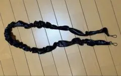 スマホショルダーストラップ ブラック ギャザーデザイン