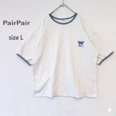 PairPair ペアペア リンガーTシャツ ホワイト　オーバーサイズ　Lのサムネイル