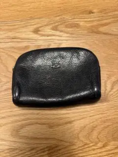 黒レザー ジッパーポーチ 小型