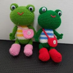 カエルのあみぐるみ 2体セット
