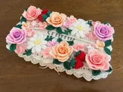 ハンドメイド レース編み　★ティッシュボックスカバー★