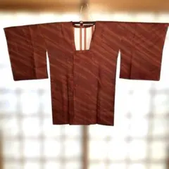 道行コート　斜めストライプ　しつけ付き　正絹