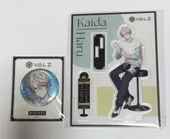 VΔLZ ラウンドワン 甲斐田晴 等身 アクリルスタンド 缶バッジ
