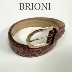 BRIONI 極上のスポーツコート　洒落た本クロコ革ベルト装飾　カスタム品 BRIONI 極上のスポーツコート 洒落た本クロコ革ベルト装飾