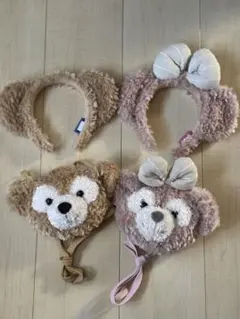 新品同様　ダッフィー シェリーメイ カチューシャ パスケース　ポシェット　セット