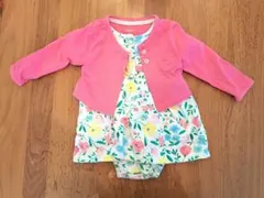 Carter's　花柄カーディガン付きロンパースワンピース 60cm～70cm