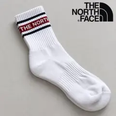 新品✨THE NORTH FACE✨ハイソックス 靴下 ホワイト ロゴ入り