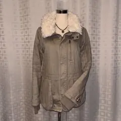 y2k 平成ギャル グランジ系ファー付きモッズコート