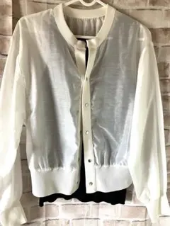 ロペピクニック　カーディガン 白　（※黒インナー付き）