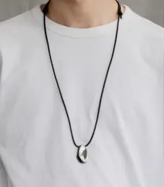 sinss Leather cord drop necklace