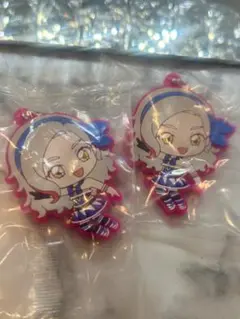 アイカツxプリパラ カプセルラバーマスコ ット 黒沢凛×2