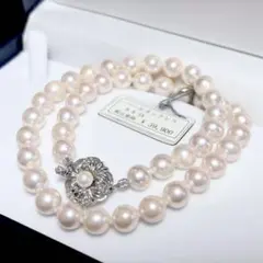 三越購入品】花珠品位 アコヤ パール ネックレス 保証書 7.5mm 本真珠 