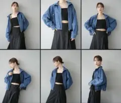 ❤︎新品❤︎ Lumier ZIPポケットデニムジャケット　ブルー