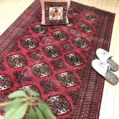 ペルシャ絨毯 ヴィンテージラグ 185×122 手織り オールド persia