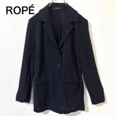 ROPÉ シアテーラードジャケット サマーウール　黒　透け感　冷房対策のサムネイル