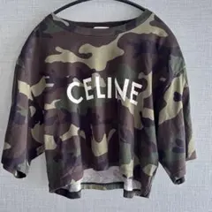 CELINE セリーヌ 迷彩 カモフラ 半袖 Tシャツ カットソー　クロップドのサムネイル