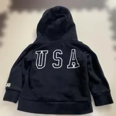 アーノルドパーマー　黒いフード付きトレーナー USA刺繍